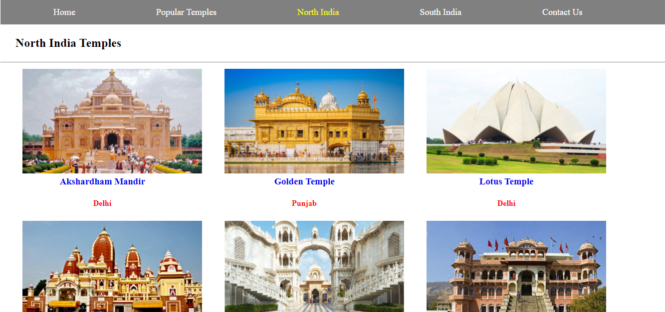 Temple Website Project